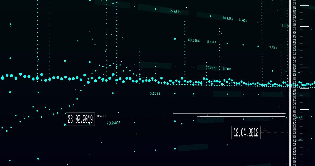Futuristic Financial Data Visualization on Digital Interface