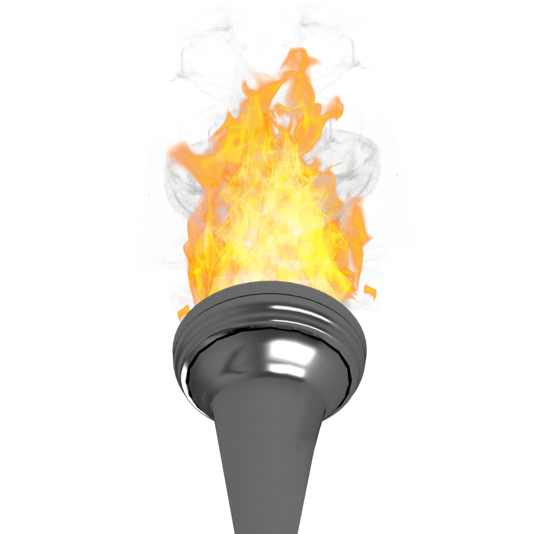 Olympic Torch with Fiery Flame Transparent Background for Sport and Celebration Themes - Download Free Stock Images Pikwizard.com