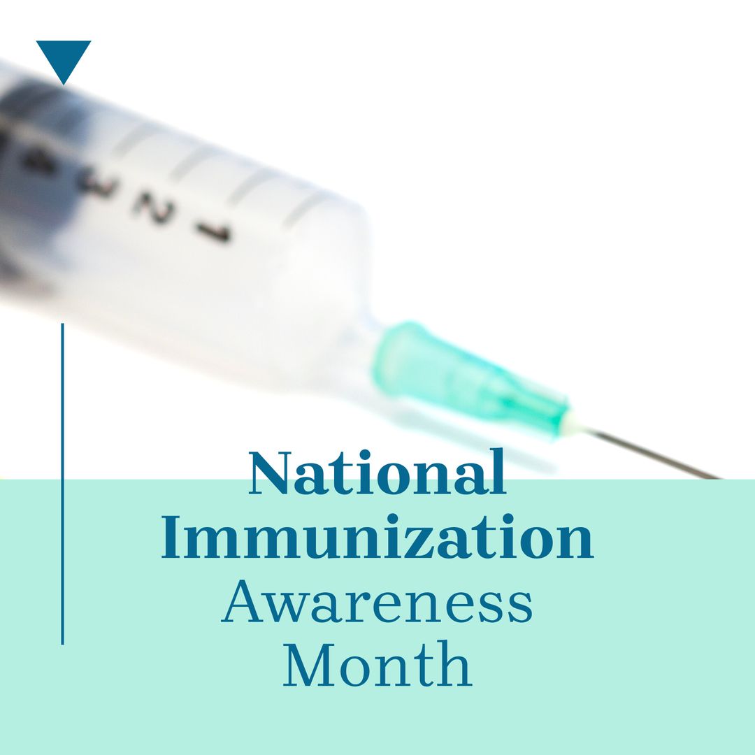 National Immunization Awareness Month Campaign Design with Syringe