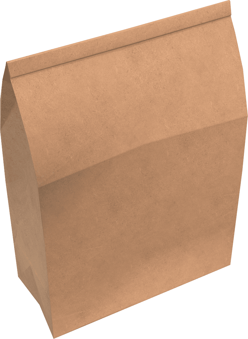 Transparent Brown Paper Takeaway Food Bag for Delivery