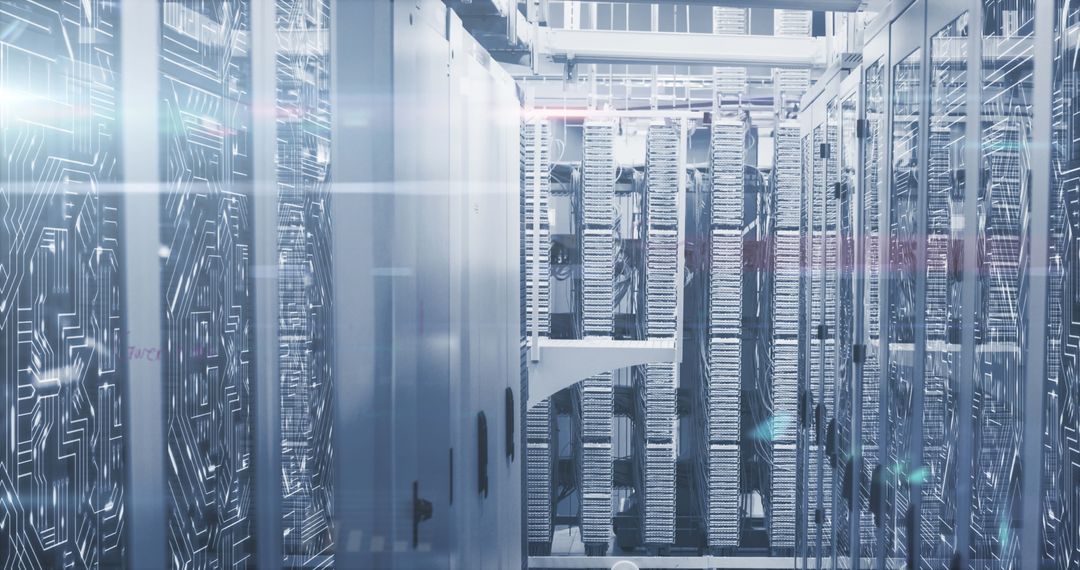 Data Flow in High-tech Server Room Network