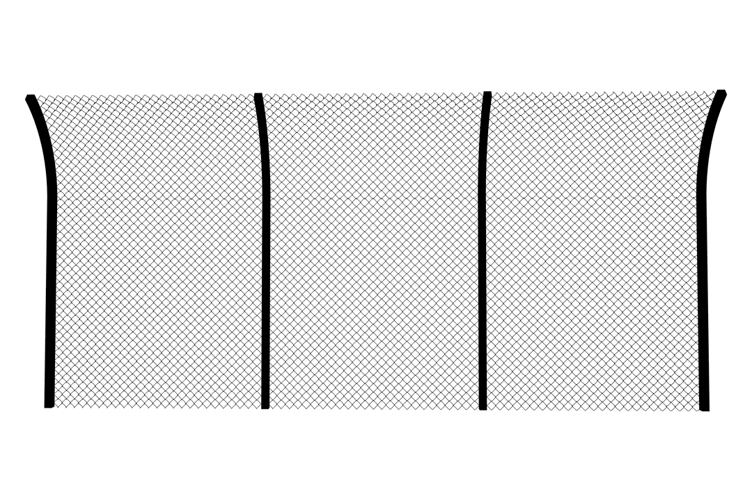 Elegant Black Fence PNG on Transparent Stock Photo