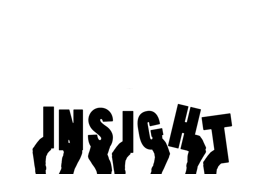 Transparent Hands and Insight Text Vector Graphic