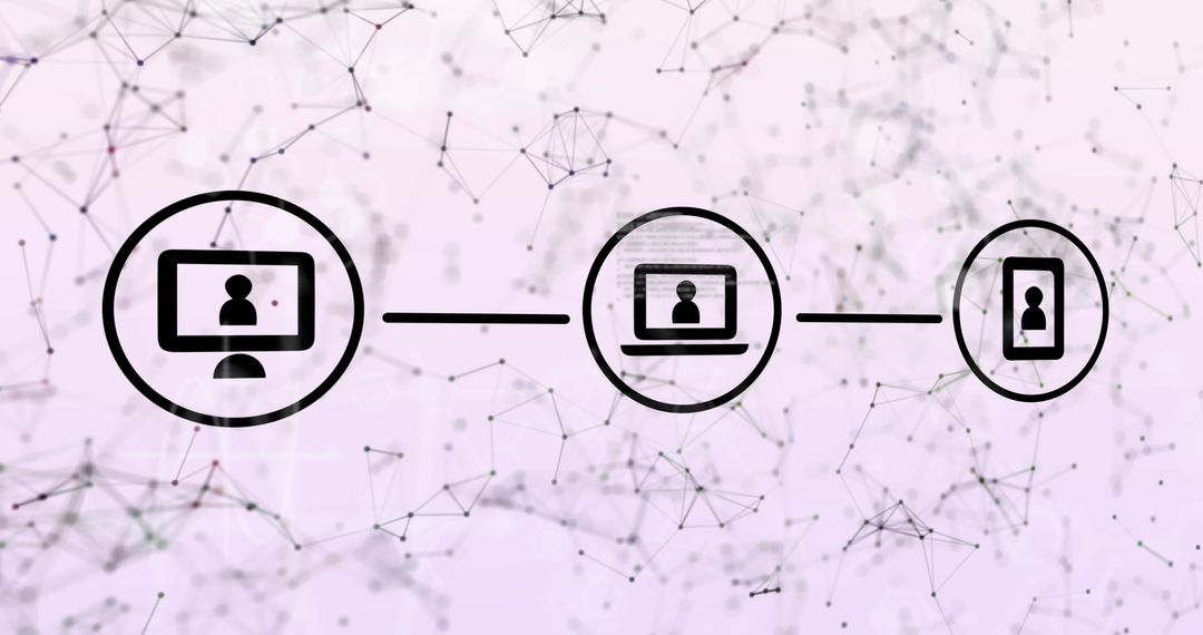 Interconnected Digital Network with Abstract Background