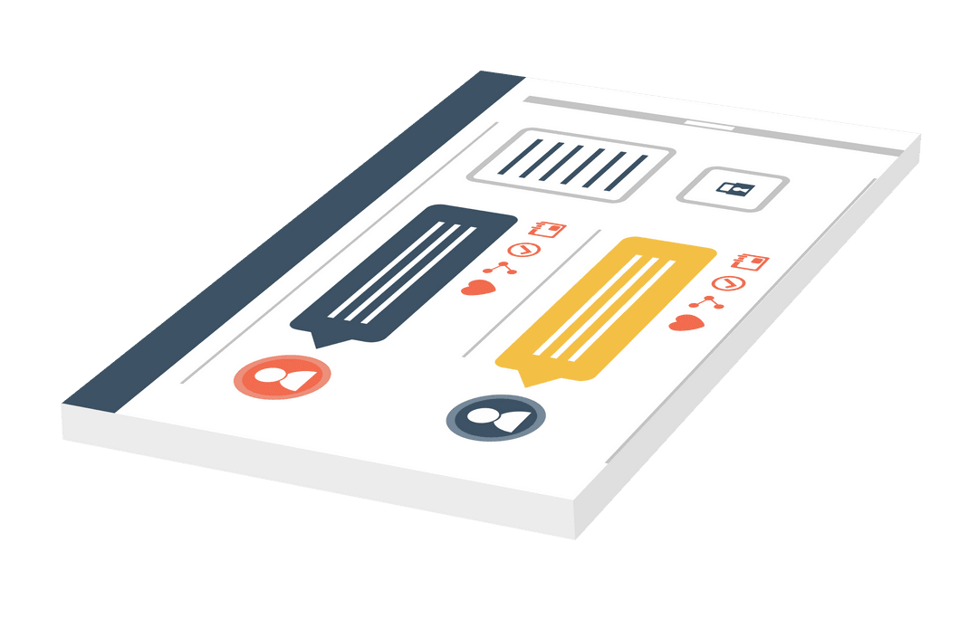 Transparent Media Icons and Chat on Minimal Interface