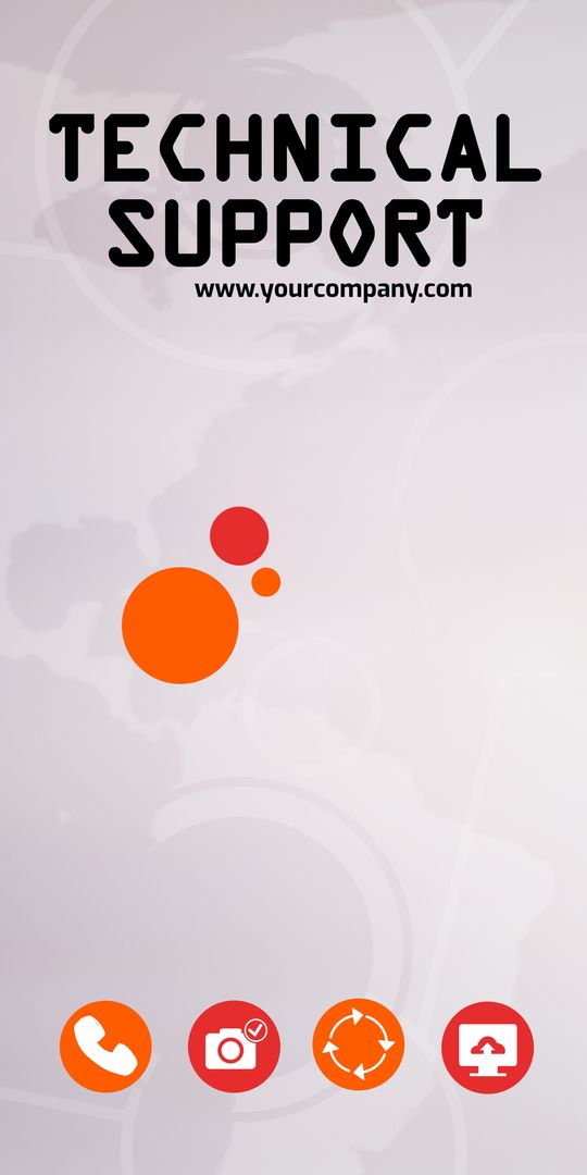 Technical Support Banner with Contact Icons