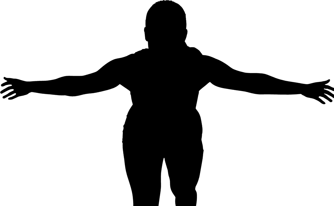 Silhouette of Active Woman in Running Pose on Transparent Background