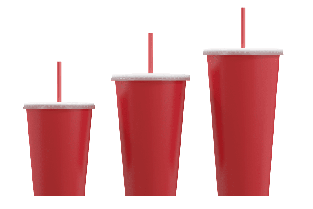 Three Red Cups with Straws on Transparent Background for Party and Celebration Digital Illustration - Download Free Stock Images Pikwizard.com