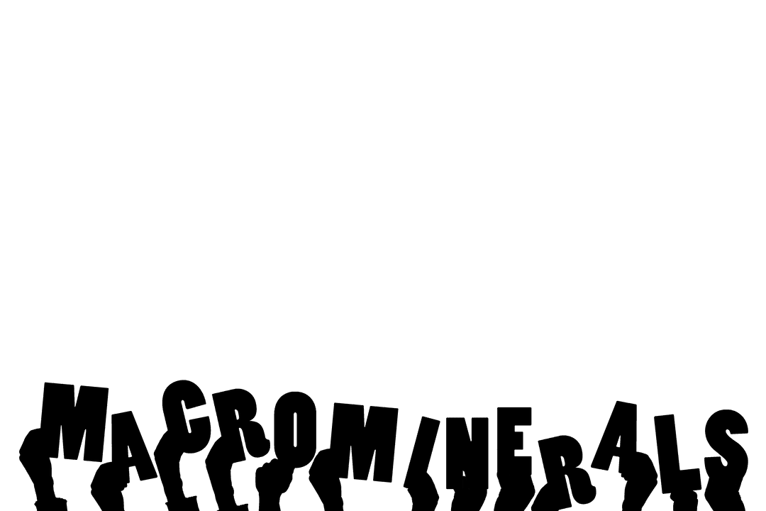 Transparent Hands Holding Macro Minerals Nutrition Text