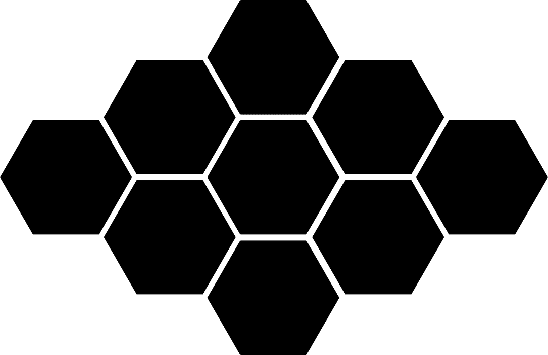 Transparent Hexagonal Chemical Structure on White Background