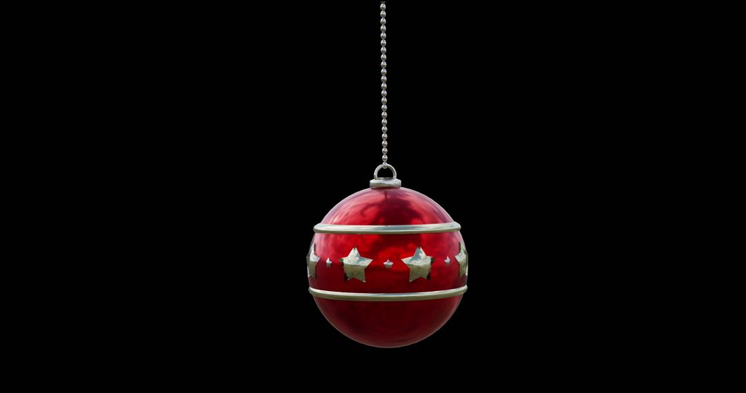 Red Christmas Bauble on Black Background - Free Images, Stock Photos and Pictures on Pikwizard.com