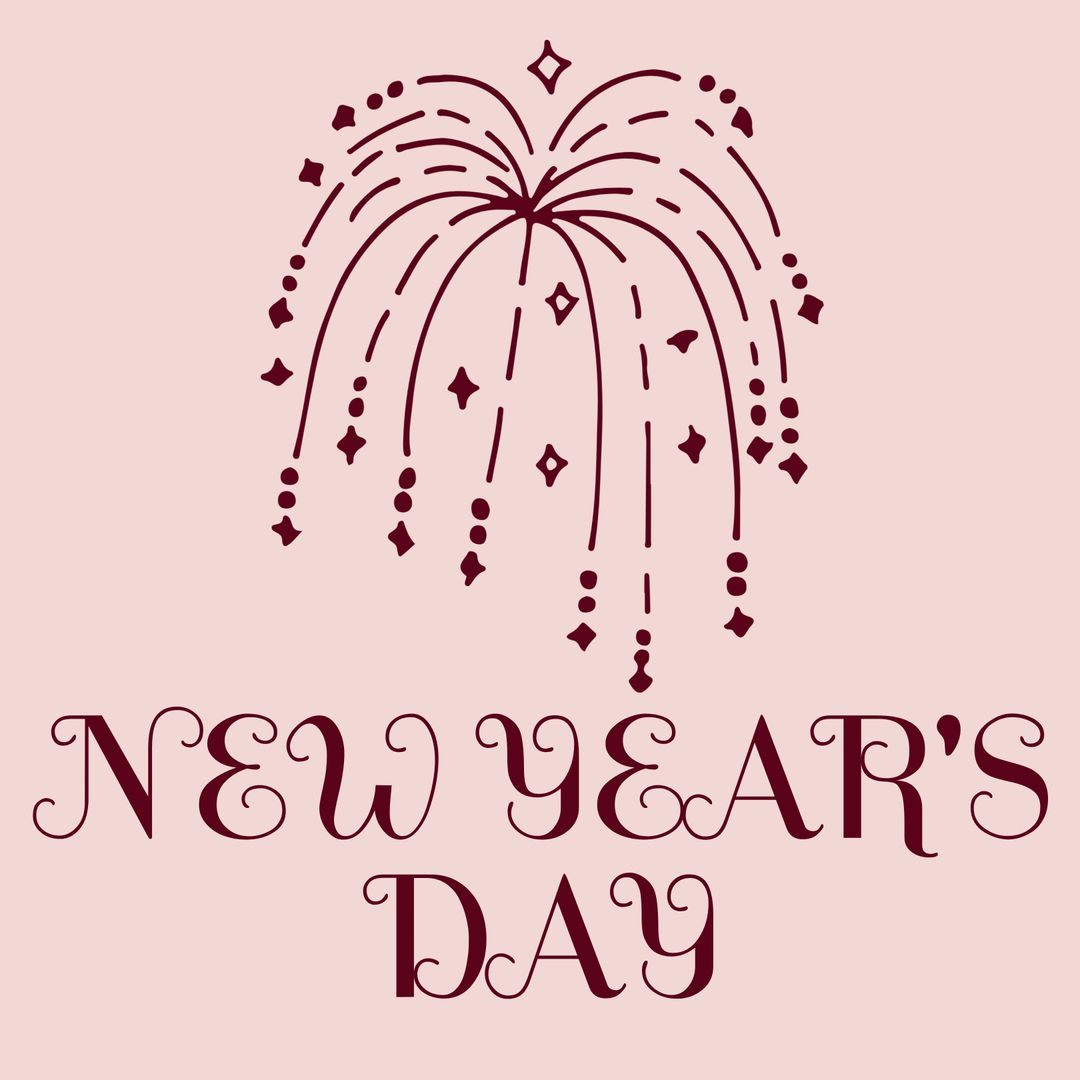 Festive Fireworks Celebrating New Year's Day