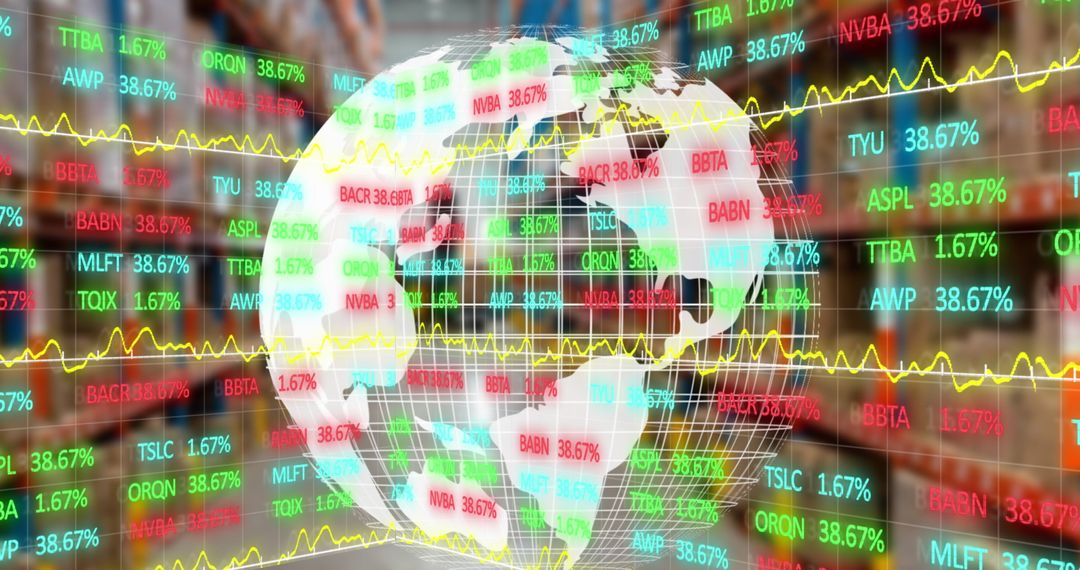 Global Financial Data Processing Overlapping Warehouse Background