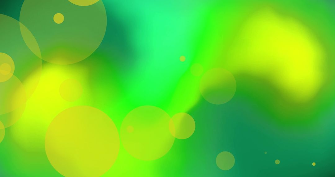 Vibrant Abstract Design with Orange Glowing Spots in Green and Yellow