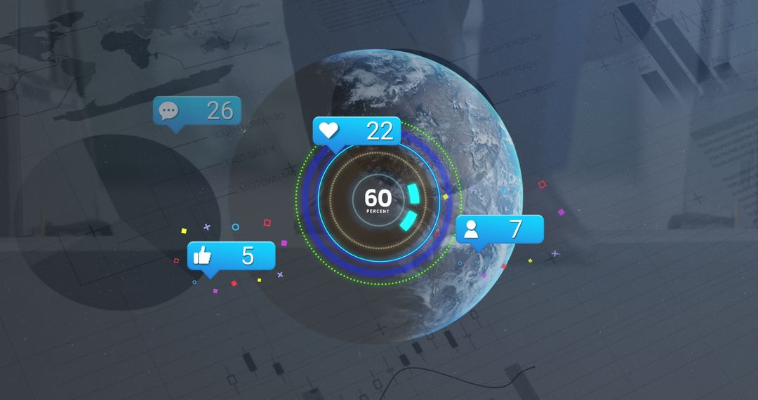 Digital Earth with Social Interactions on Financial Graphs