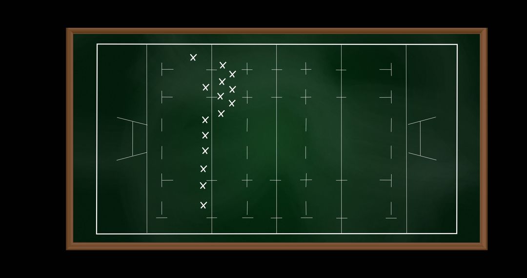 Football Game Plan Drawn on Blackboard for Strategic Session - Free Images, Stock Photos and Pictures on Pikwizard.com