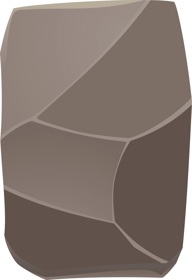 Transparent Faceted Rock with Modern Geometric Design