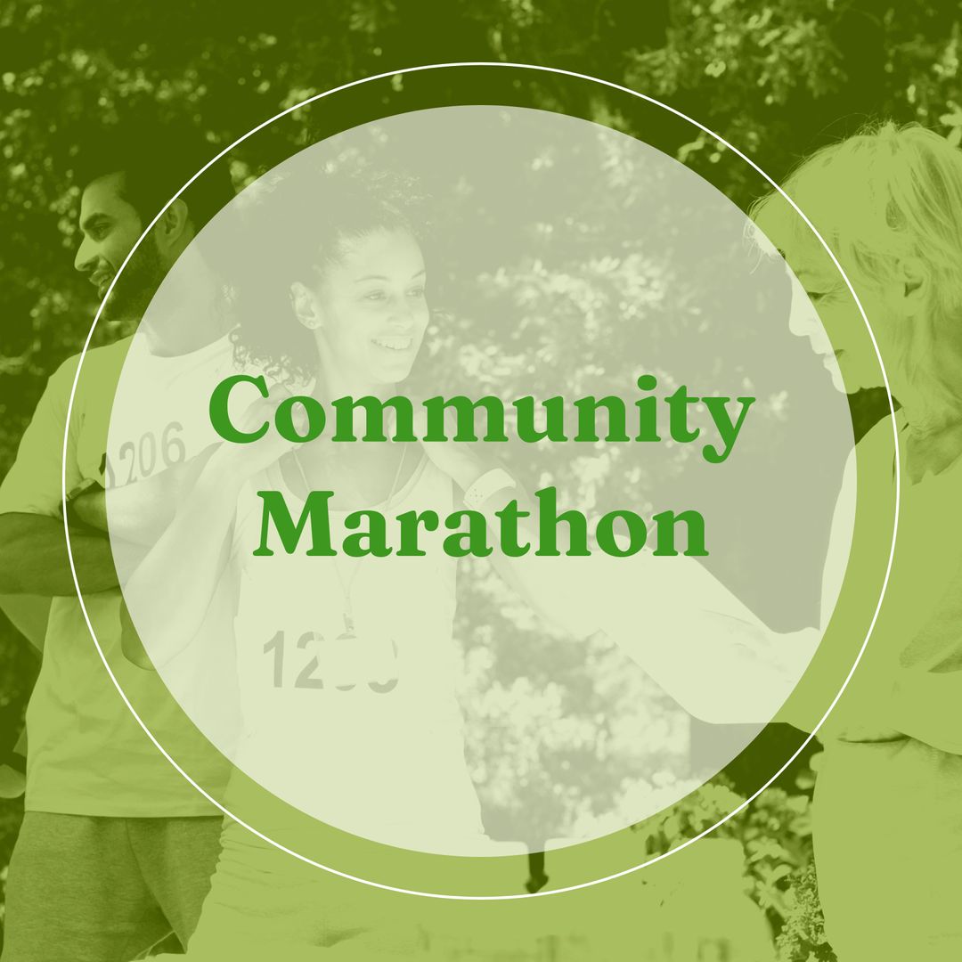 Diverse Runners Celebrating Community Marathon Victory