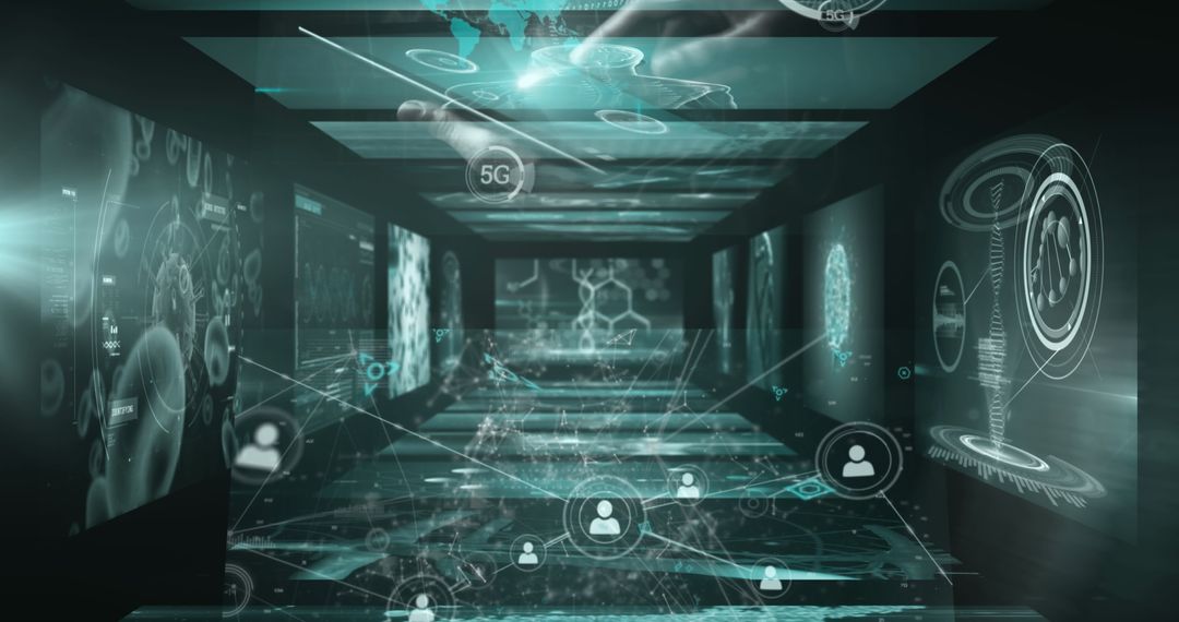 Futuristic Medical Technology and Data Processing Concept