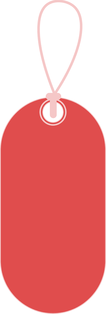 Transparent Red Label Tag with Copy Space Highlighted