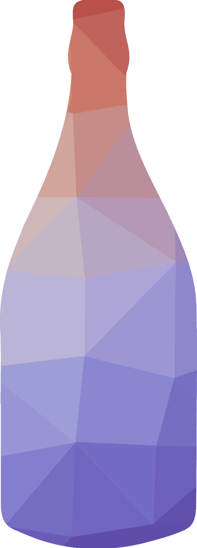 Transparent Gradient Bottle with Colorful Mosaic Design