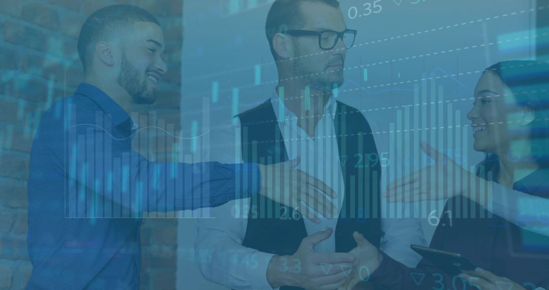 Business Professionals Integrating Finance with Technology