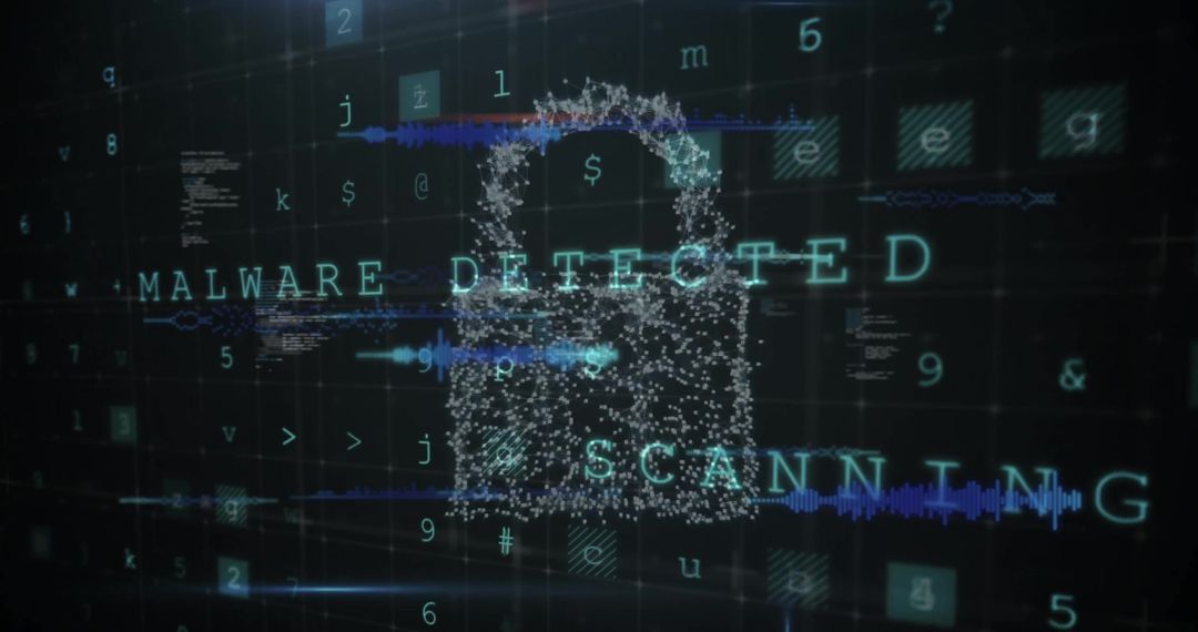 Digital Security Concept with Data and Padlock Visualization - Free Images, Stock Photos and Pictures on Pikwizard.com