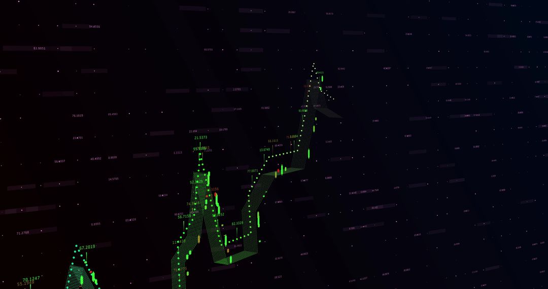 Digital Stock Market Chart on Grid Background