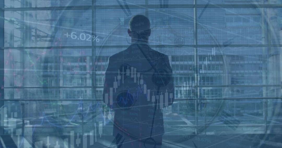 Businessman Analyzing Financial Data Concept