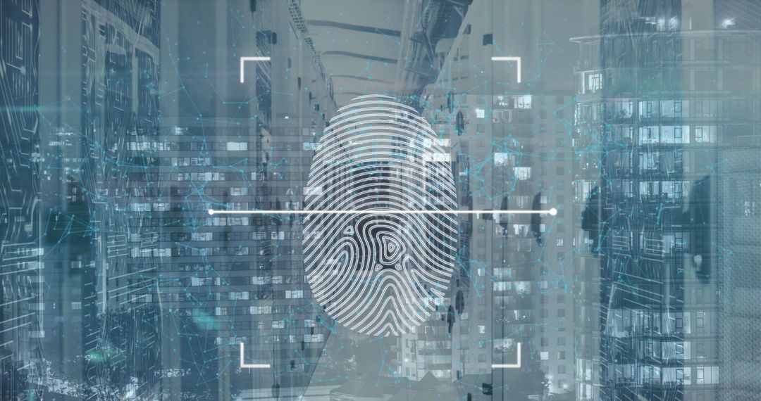 Fingerprint Scanning Interface in Modern Server Room