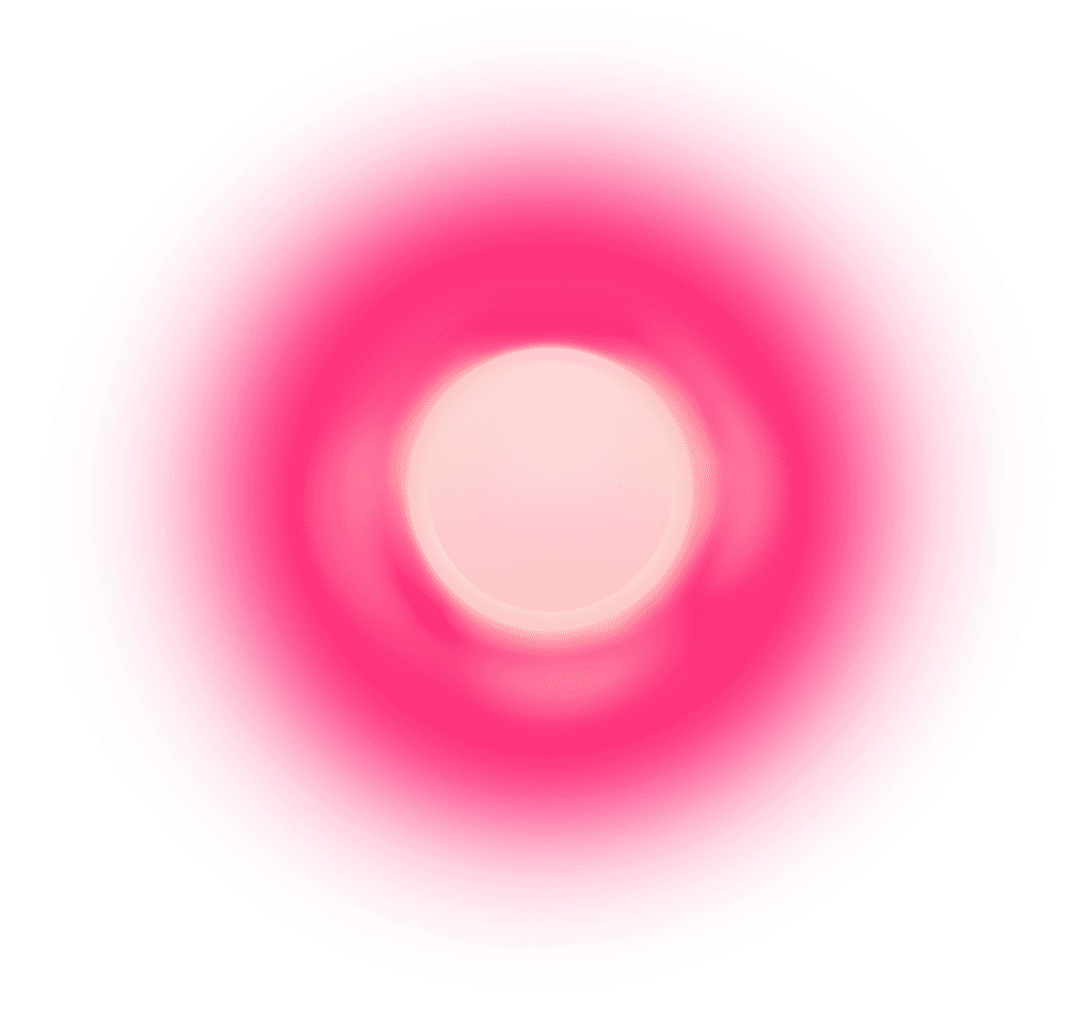 Pink Glowing Spot with Copy Space on Transparent Background