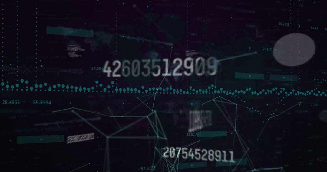 Digital Data Visualization with Futuristic Interface Elements