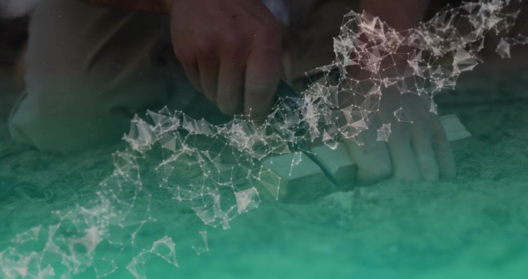 Digital Innovation in Woodworking and Craftsmanship Concept