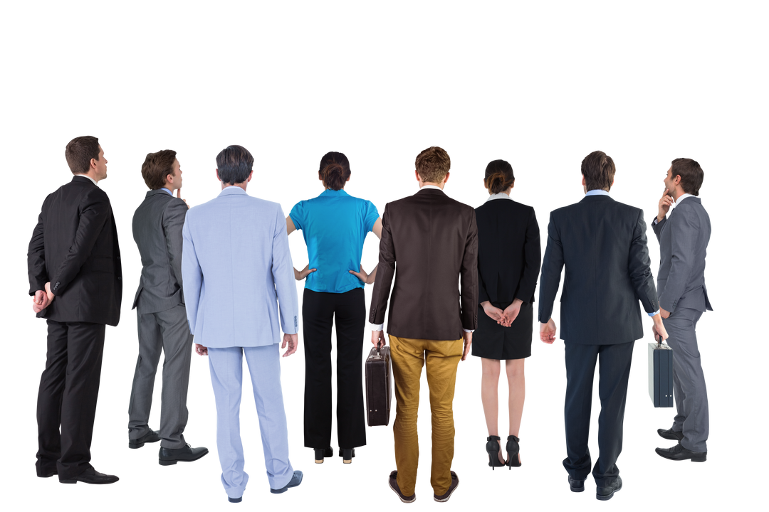 Transparent Background Back View of Diverse Business Group - Download Free Stock Images Pikwizard.com