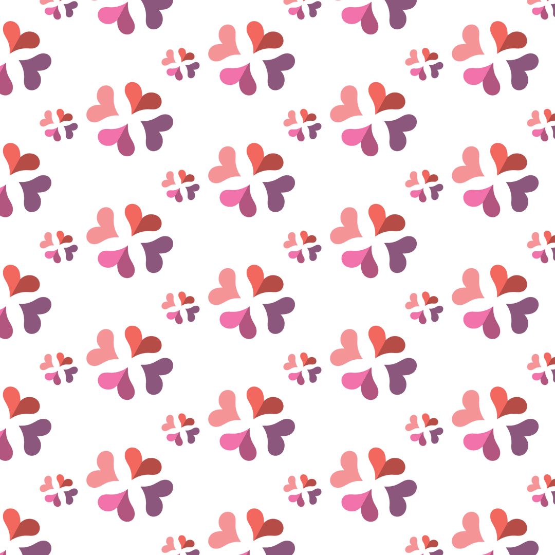 Heart Pattern on Transparent Background Vector Design