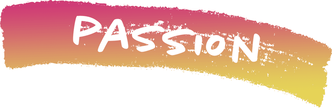 Vibrant Passion Gradient Text on Transparent Background