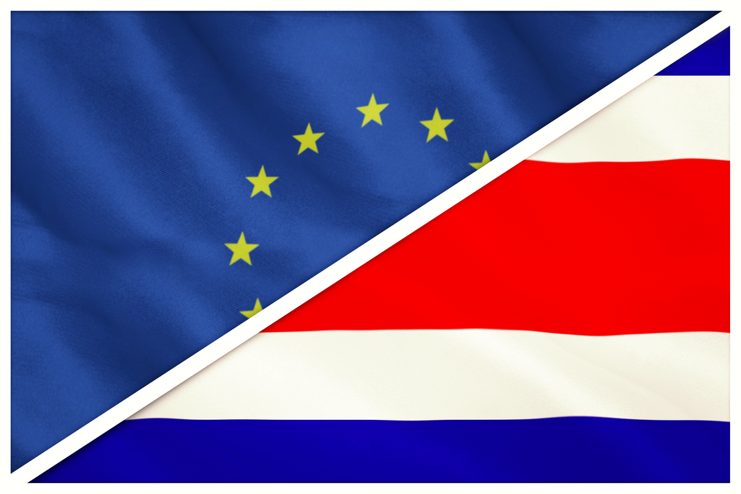 European Union and Costa Rica Flags Diagonal Split Climate Concept - Download Free Stock Images Pikwizard.com