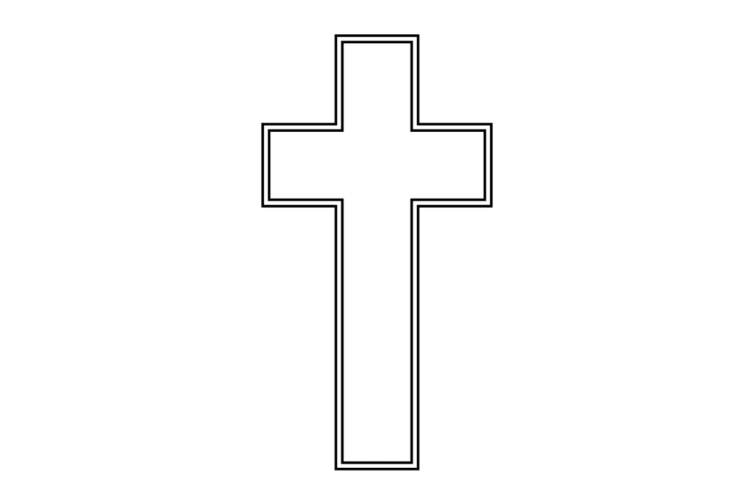 Transparent Christian Cross Symbol Icon