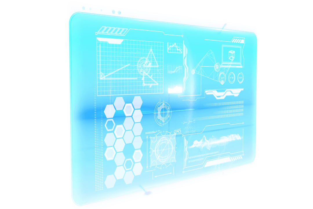 Digital Sci-Fi Interface on Transparent Background - Download Free Stock Images Pikwizard.com