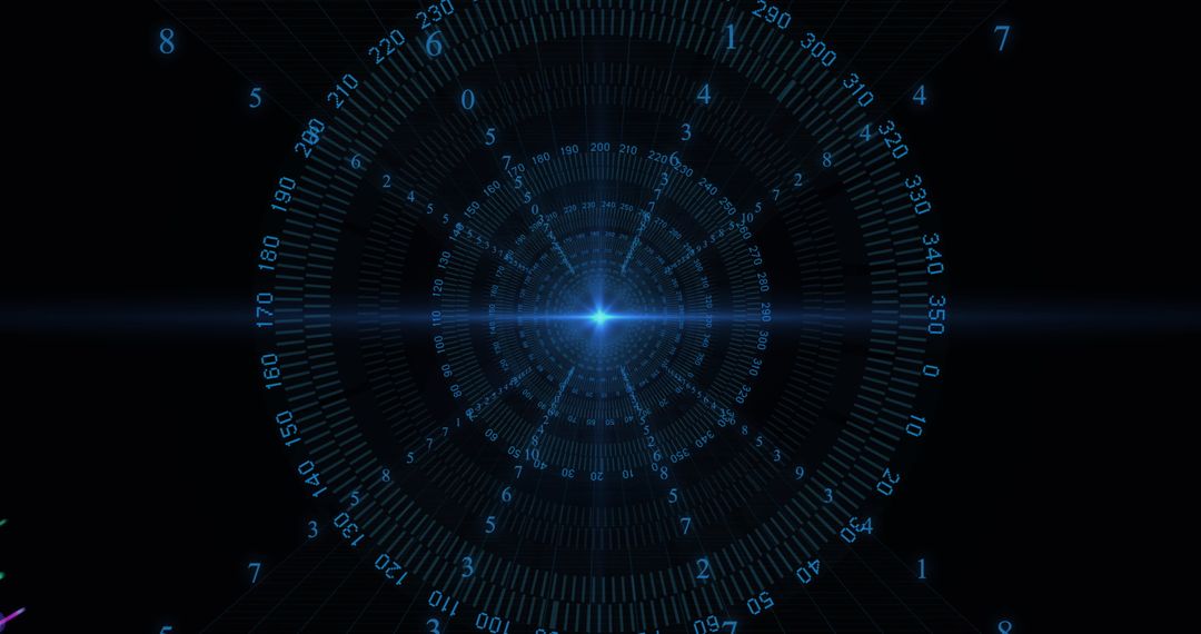 Futuristic Digital Motion with Data Lines and Numbers