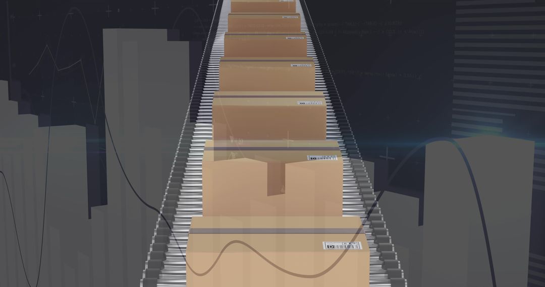 Global Shipping and Data Processing on Conveyor Belt - Free Images, Stock Photos and Pictures on Pikwizard.com