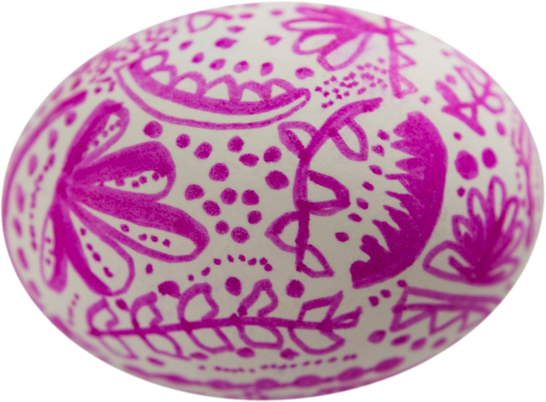 Close-up of Transparent Artistic Easter Egg with Pink Patterns - Download Free Stock Images Pikwizard.com