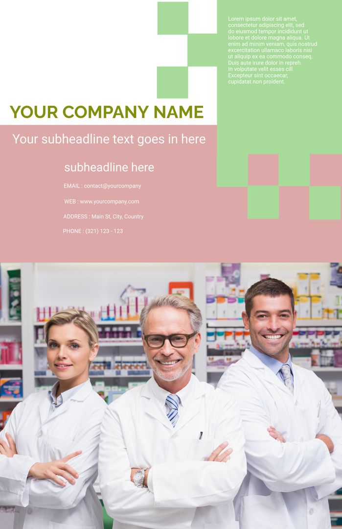 Group of Happy Pharmacists in Pharmacy Smiling - Download Free Stock Templates Pikwizard.com