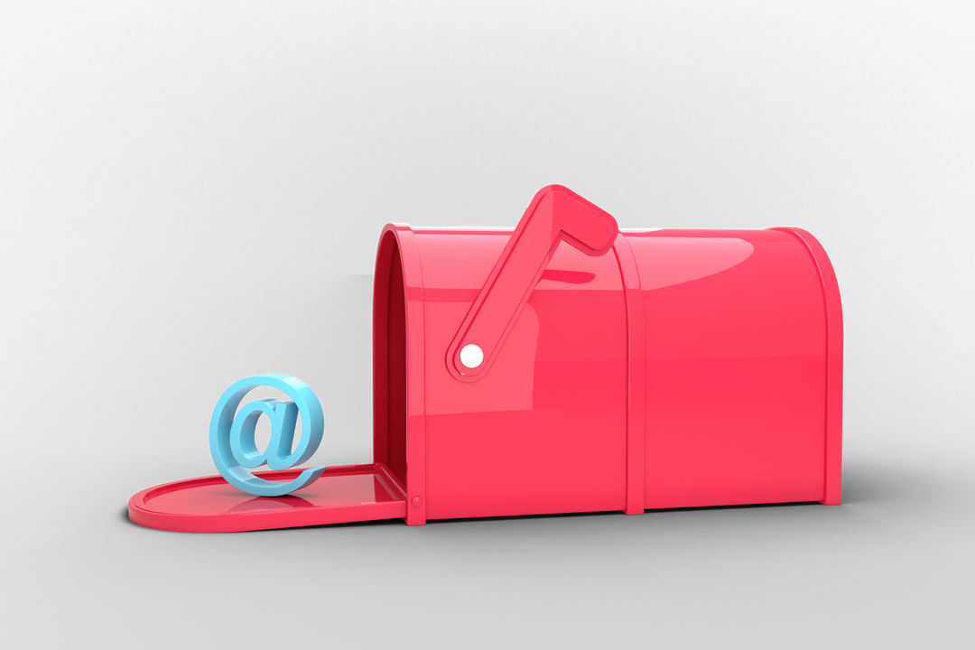 Transparent Digital Mailbox with At Symbol Illustration - Download Free Stock Images Pikwizard.com