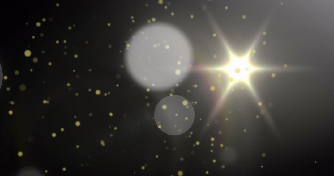 Abstract iconic light bokeh on dark gray background