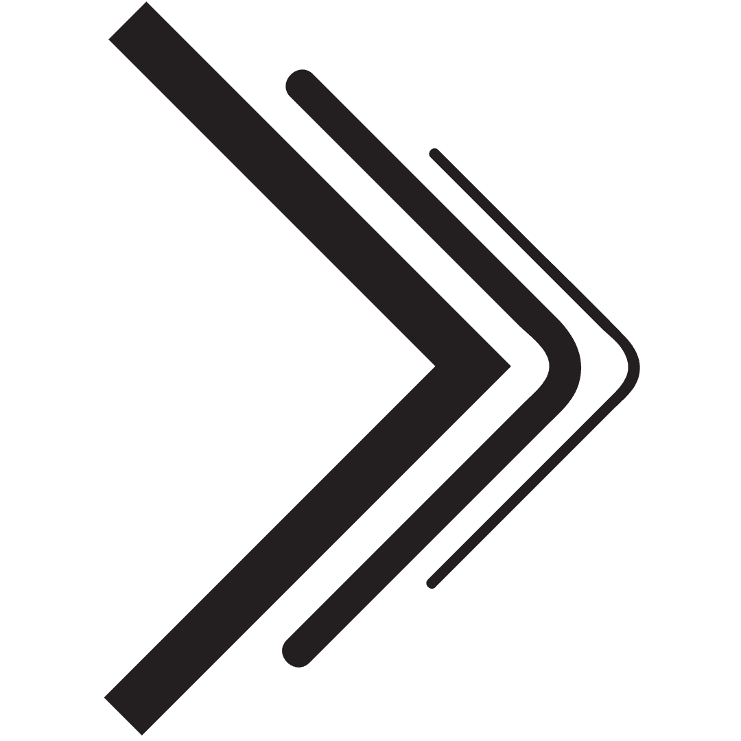 Triple Arrow Abstraction on Transparent Background