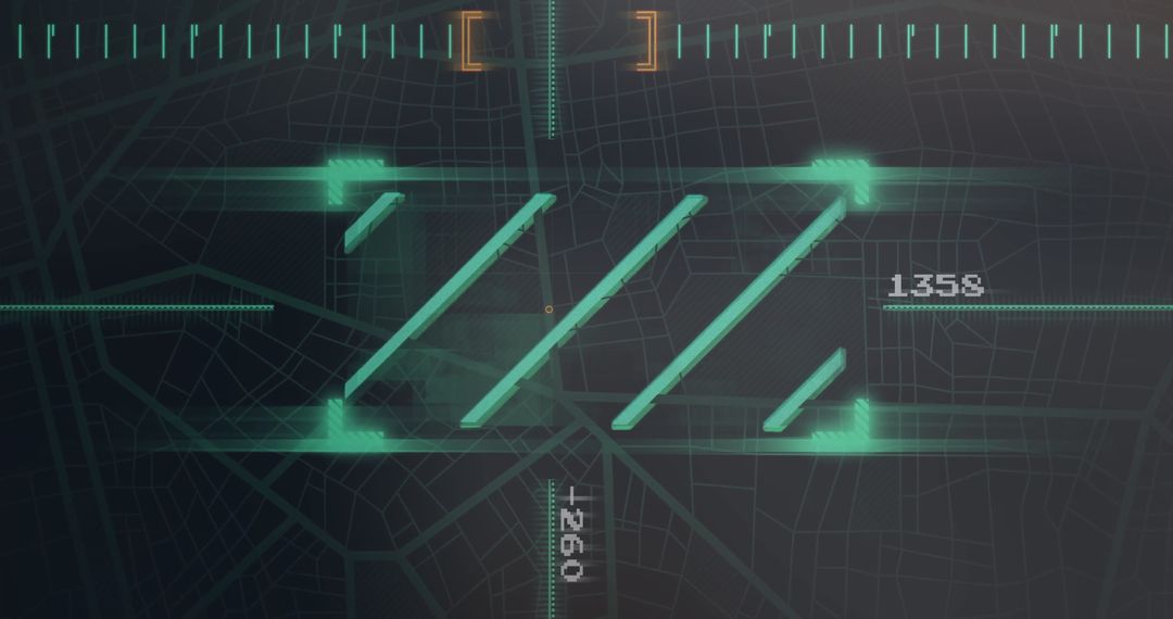Digital Interface with Map Scanner and Data Indicators