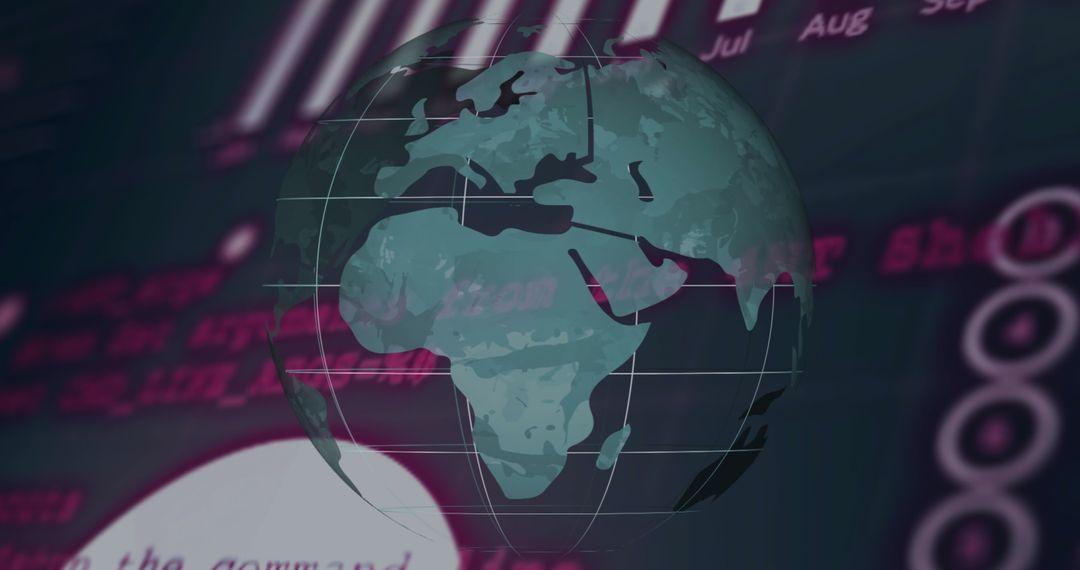 Futuristic Digital Globe with Data Elements for Innovation and Analytics