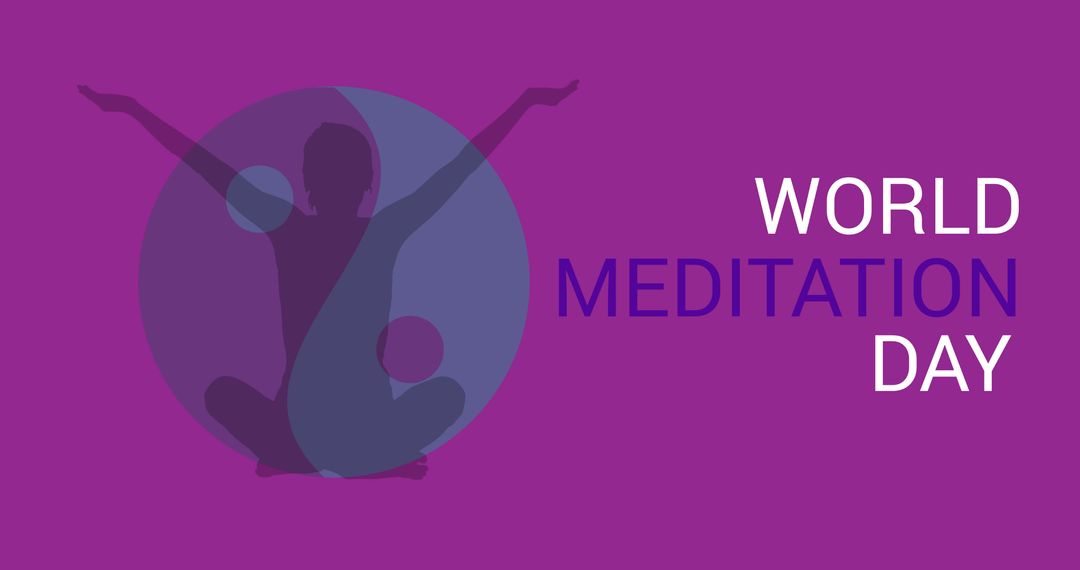 World Meditation Day Silhouette Design