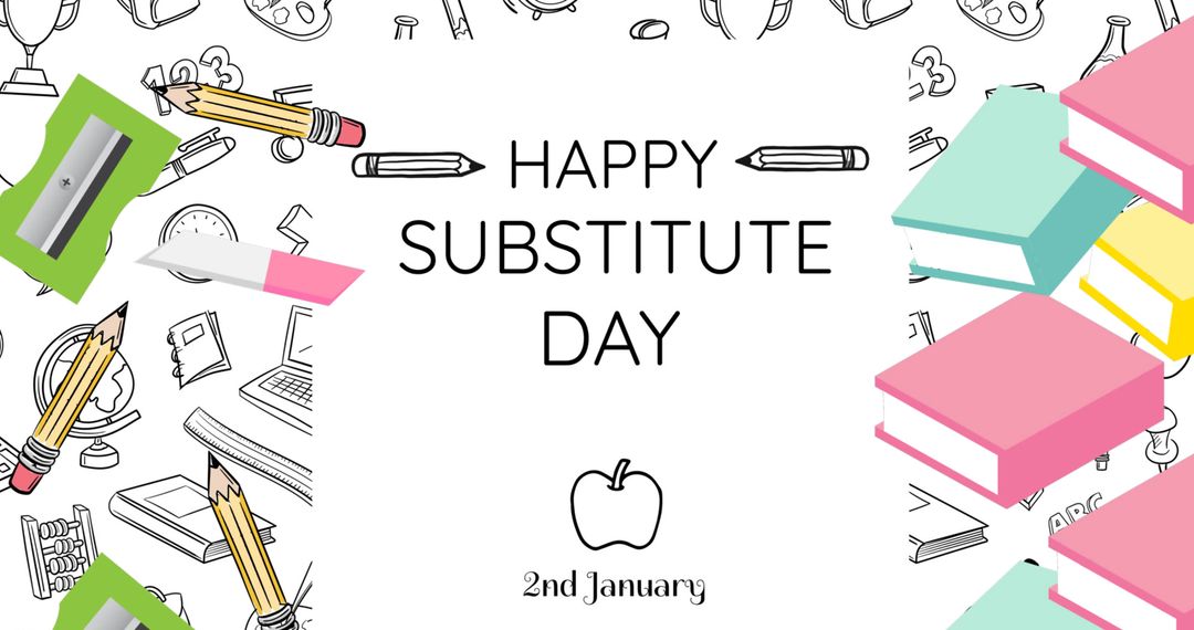 Happy Substitute Day Celebration with School Themes